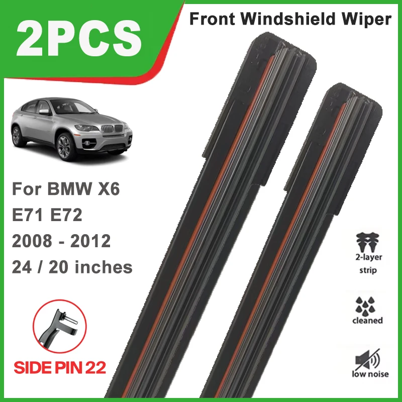 24"+20" Double Rubber Front Wiper Blades, Durable Windscreen Windshield Replacement Parts For BMW X6 E71 E72 2008-2012 2009 2010
24"+20" Double Rubber Front Wiper Blades, Durable Windscreen Windshield Replacement Parts For BMW X6 E71 E72 2008-2012 2009 2010