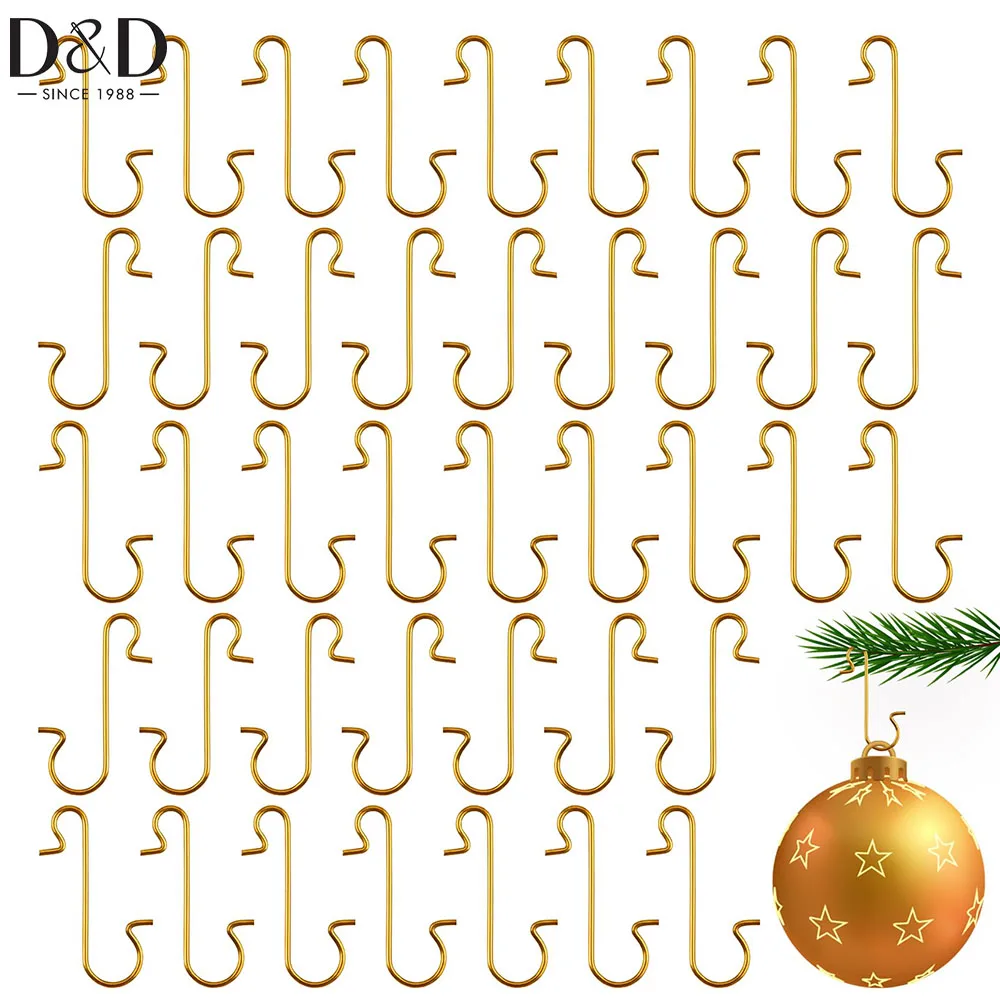 50pcs/box Christmas Ornament Hooks Christmas Tree Hooks for Ornaments Christmas Tree Decoration Hangers
50pcs/box Christmas Ornament Hooks Christmas Tree Hooks for Ornaments Christmas Tree Decoration Hangers