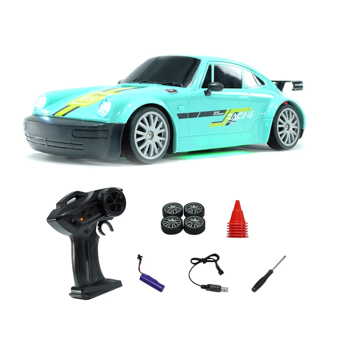 AAM-RC Car 2.4G 15km/H 1/24 Four-Wheel High Speed Drive Drift Cars Simulated Racing Toys Blue
AAM-RC Car 2.4G 15km/H 1/24 Four-Wheel High Speed Drive Drift Cars Simulated Racing Toys Blue