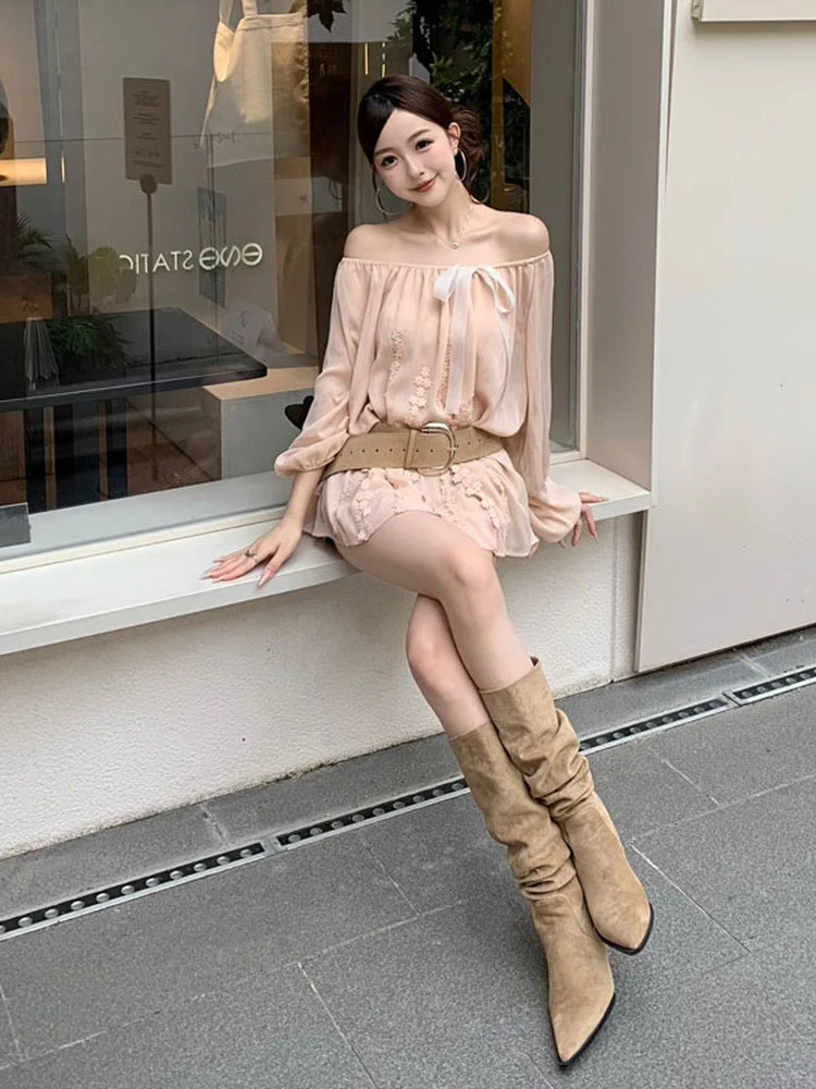 Unique Beautiful One Shoulder Waist-Cinching Shirt French Style Long Sleeve Knot Spring 2026 Trendy Top for Young W...
Unique Beautiful One Shoulder Waist-Cinching Shirt French Style Long Sleeve Knot Spring 2026 Trendy Top for Young W...
