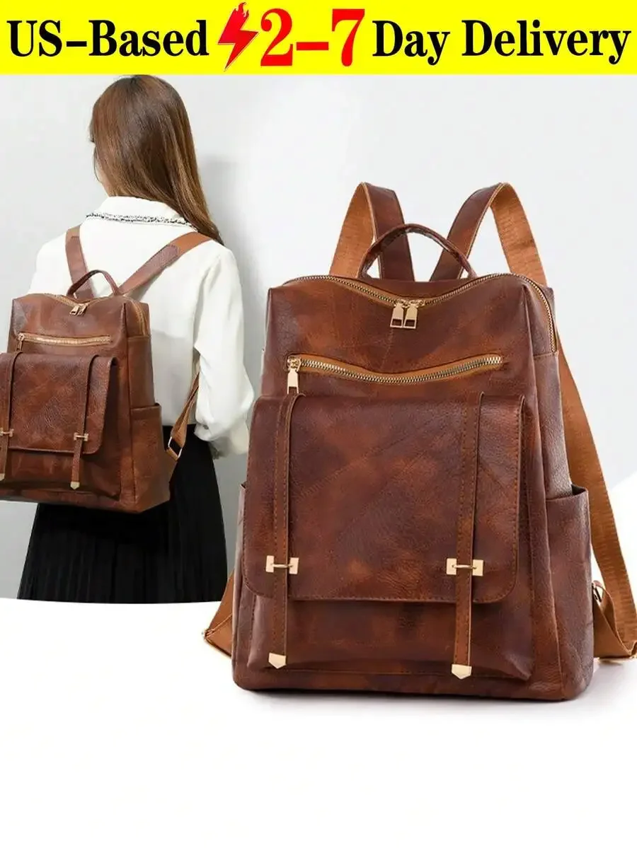 Large Capacity Womens Minimalist Soft Leather Backpack For Travel Laptop Campus
Large Capacity Womens Minimalist Soft Leather Backpack For Travel Laptop Campus