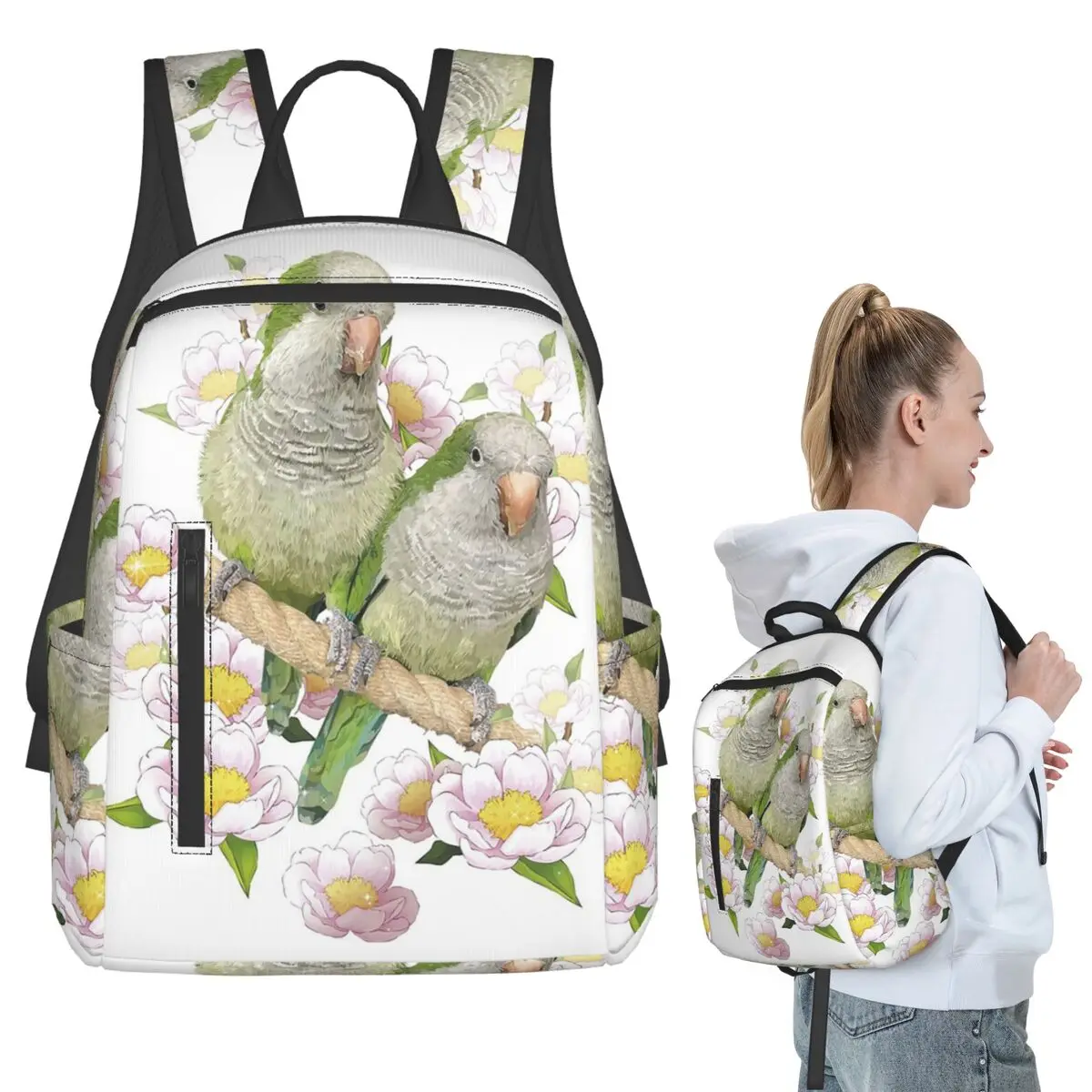 Two Green Parrots Birds And Blooms Flowers Backpack Student BookBag Kids School Bag Computer Shoulder Bags Boys Girls
Two Green Parrots Birds And Blooms Flowers Backpack Student BookBag Kids School Bag Computer Shoulder Bags Boys Girls