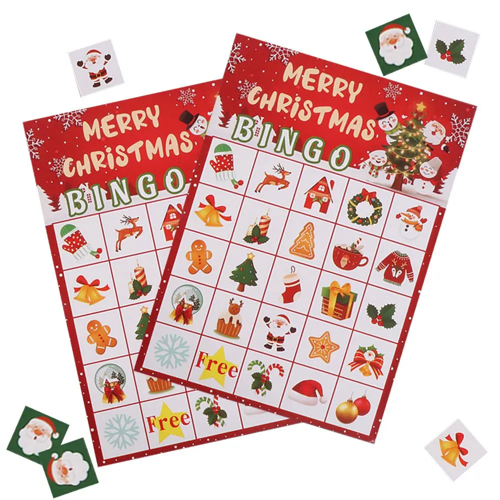 Reward Stickers Christmas Bingo Game Reusable Educational 24 Players Bingo Paper Card Funny Paper Bingo Toys Set Kids/Adults
Reward Stickers Christmas Bingo Game Reusable Educational 24 Players Bingo Paper Card Funny Paper Bingo Toys Set Kids/Adults