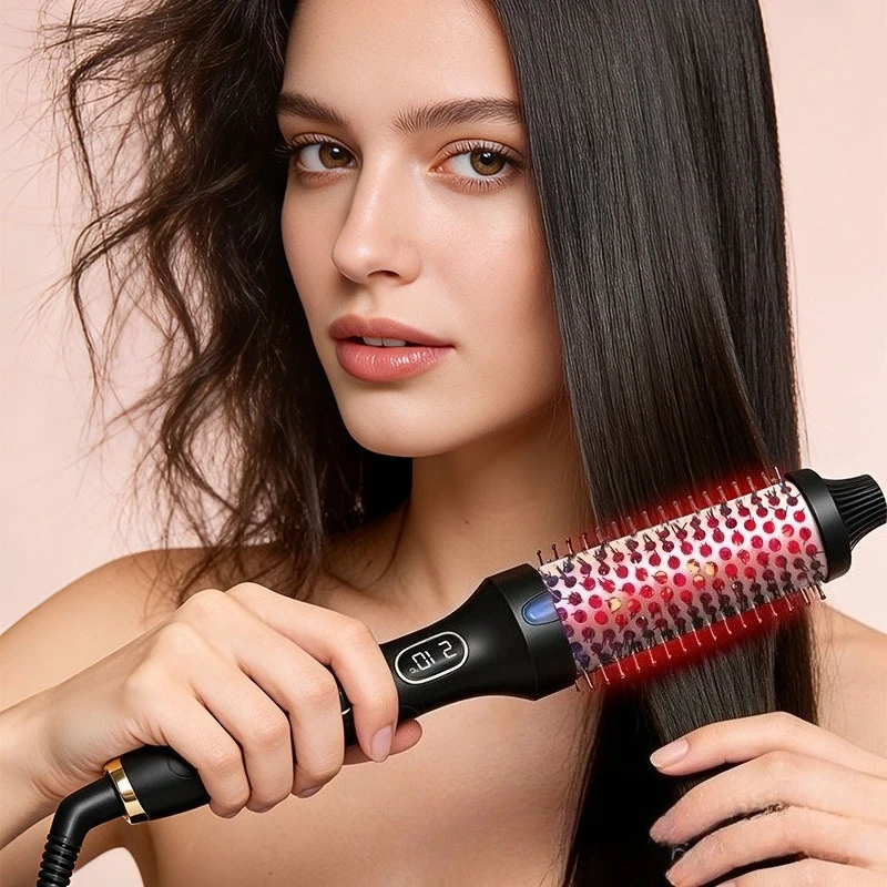 Dual Voltage Ionic Thermal Brush For Curling And Straightening 6 Temperature Settings & LED Digital Display Hot Air Styler
Dual Voltage Ionic Thermal Brush For Curling And Straightening 6 Temperature Settings & LED Digital Display Hot Air Styler