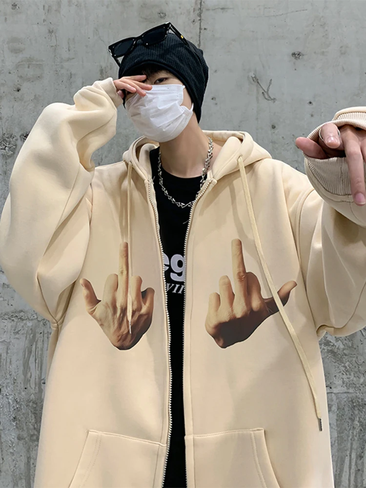 Friendly Gesture Middle Finger Zipper Hoodie Men's Sle Heavyweight Jaet American Vibe High Street Casual Outerwear
Friendly Gesture Middle Finger Zipper Hoodie Men's Sle Heavyweight Jaet American Vibe High Street Casual Outerwear
