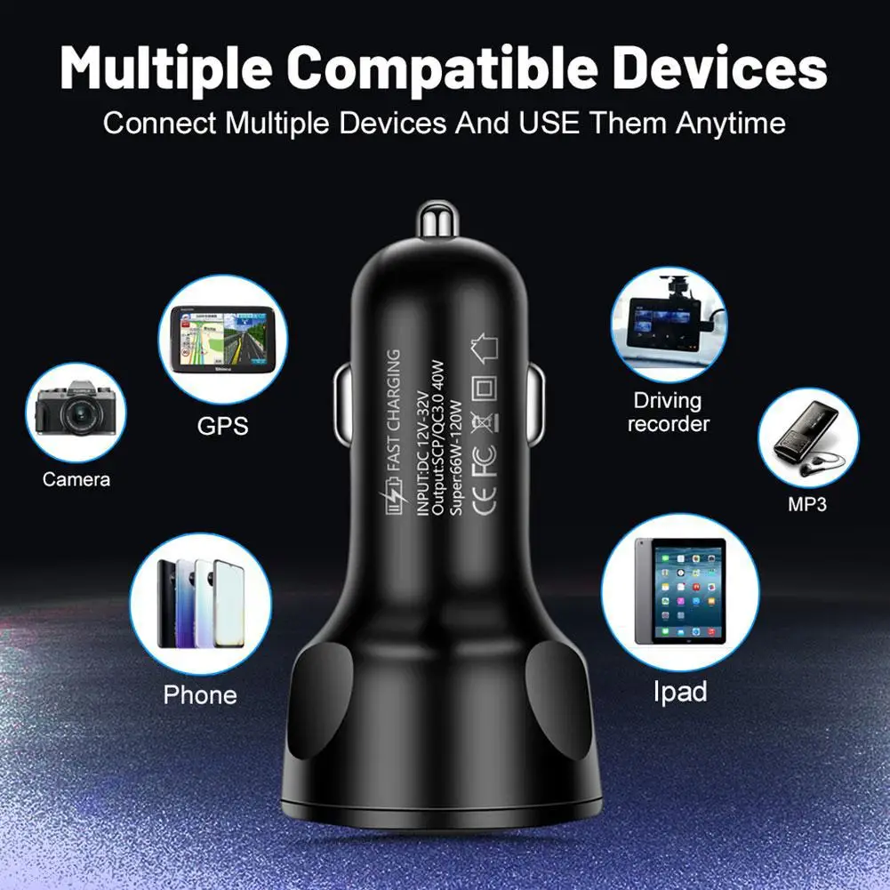 4 in 1 Car Charger Digital Display USB Ports Super Phone Adapter Charging Charger Interior Accessories Car Fast F8R6
4 in 1 Car Charger Digital Display USB Ports Super Phone Adapter Charging Charger Interior Accessories Car Fast F8R6