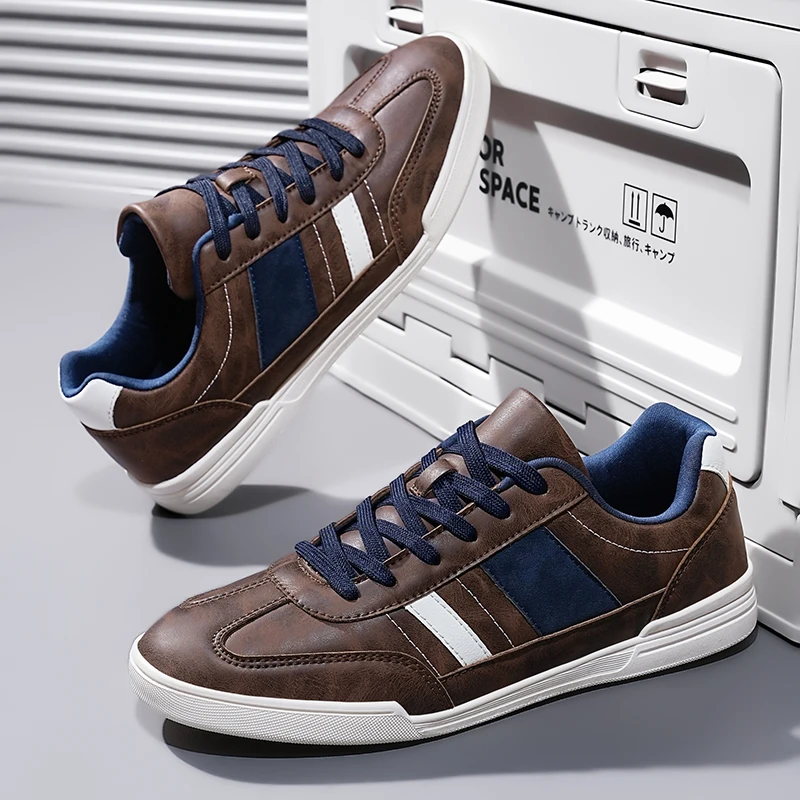ELUVA Men Shoes Spring Autumn Waterproof Walking Sneakers Leisure Male PU Leather Sports Shoes Non-Slip Footwear Tennis for Men
ELUVA Men Shoes Spring Autumn Waterproof Walking Sneakers Leisure Male PU Leather Sports Shoes Non-Slip Footwear Tennis for Men