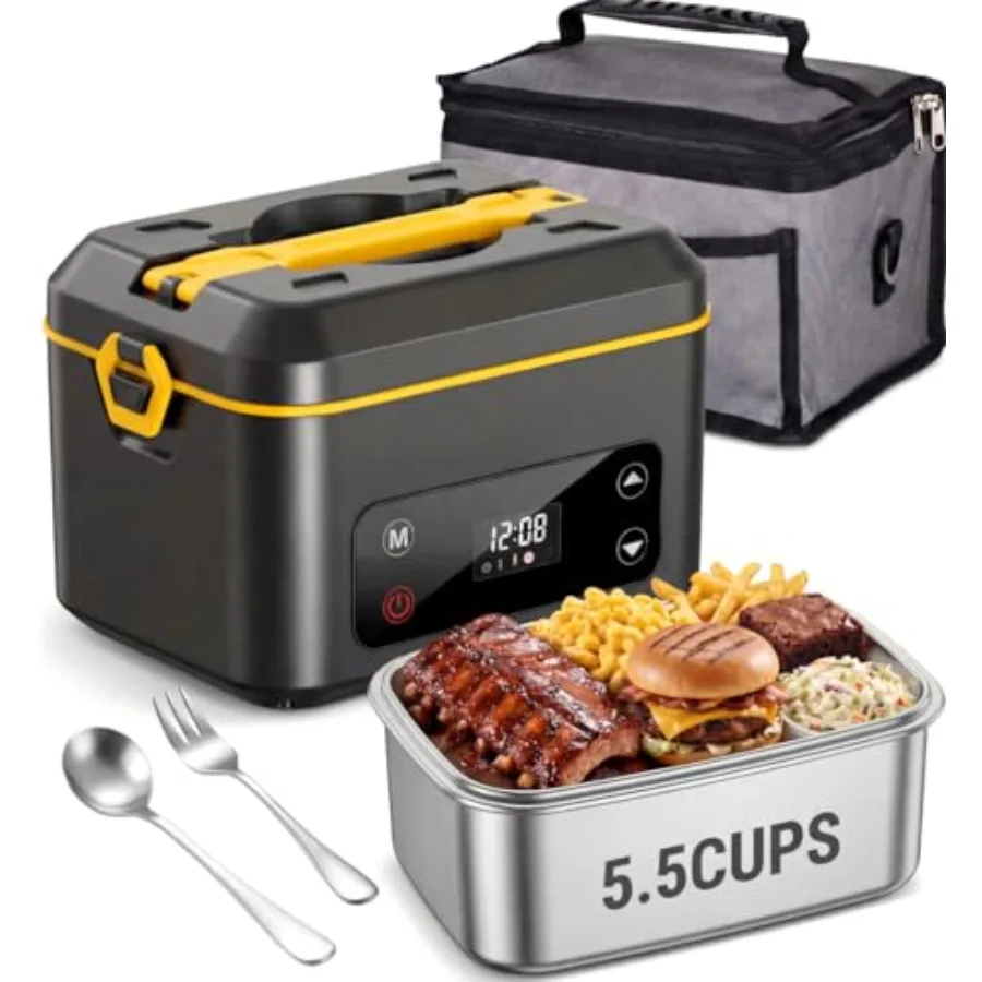 Cordless Electric Lunch Box 24000mAh Rechargeable 1.2L Food Warmer with 5 Heating Modes Auto Temperature Control Portable Heate
Cordless Electric Lunch Box 24000mAh Rechargeable 1.2L Food Warmer with 5 Heating Modes Auto Temperature Control Portable Heate