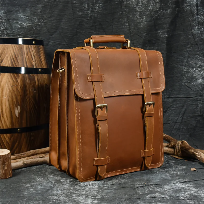 Newsbirds Vintage Leather Backpack Real Cowskin Mens Bagpack Travel Bag Shoulder Bag Day Pack Crazy Horse Leather Bag For Men
Newsbirds Vintage Leather Backpack Real Cowskin Mens Bagpack Travel Bag Shoulder Bag Day Pack Crazy Horse Leather Bag For Men