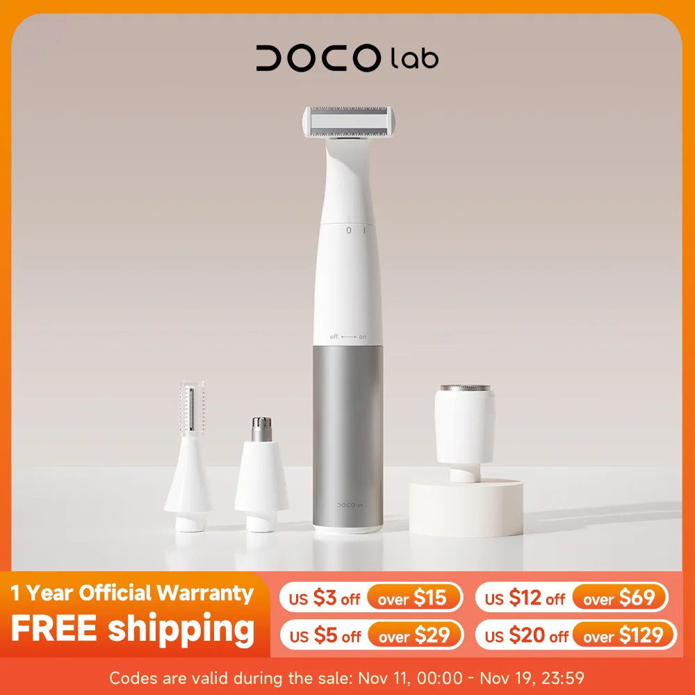 DOCOLAB 4 In 1 Electric Razor Depilador Trimmer Shaver Epilator Body Hair Removal Bekini Painless Cordless Gifts For Women
DOCOLAB 4 In 1 Electric Razor Depilador Trimmer Shaver Epilator Body Hair Removal Bekini Painless Cordless Gifts For Women