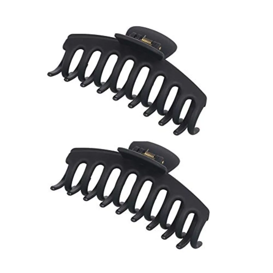 Hair claw clips for daily styling, plastic material, black color, nonslip strong hold grip
Hair claw clips for daily styling, plastic material, black color, nonslip strong hold grip