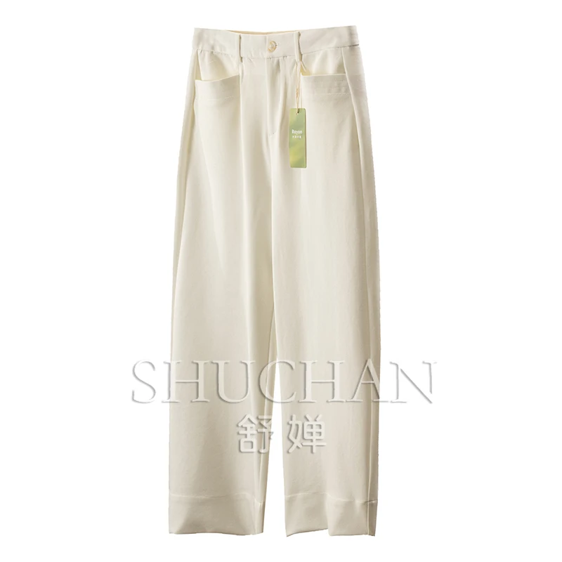 Commuter Pants, French Simple Comfortable and Breathable High-waisted Knitted Straight Wide-leg Pants Women's 66C8
Commuter Pants, French Simple Comfortable and Breathable High-waisted Knitted Straight Wide-leg Pants Women's 66C8