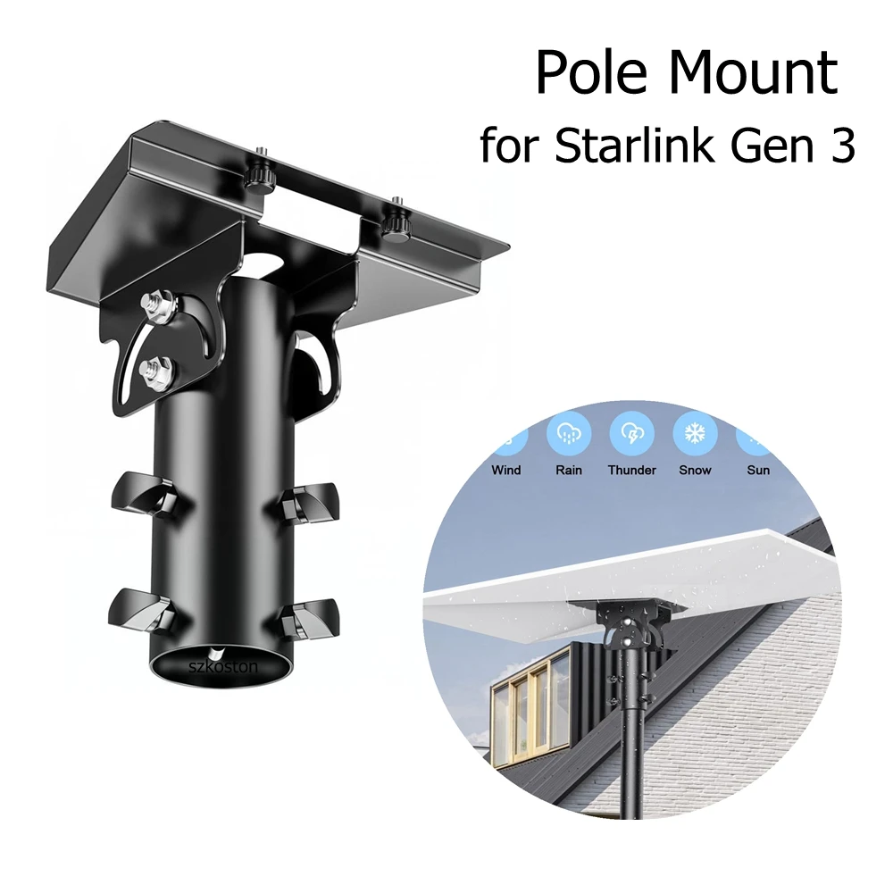 For Starlink Gen 3 Mount Pipe Mount Mounting Kit for Starlink Standard Dish V3 Adjustable Angle Roof Pipe Mount
For Starlink Gen 3 Mount Pipe Mount Mounting Kit for Starlink Standard Dish V3 Adjustable Angle Roof Pipe Mount