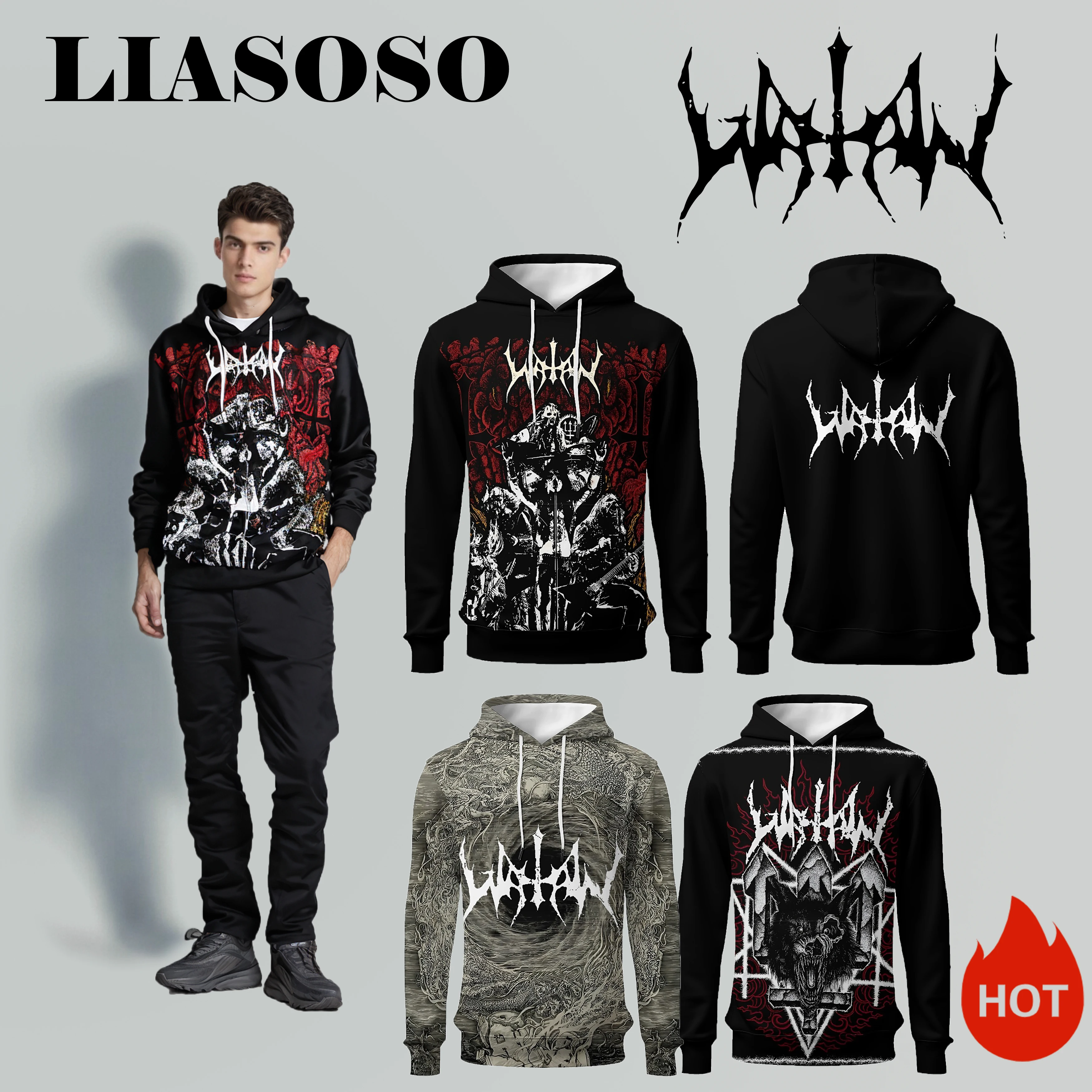 LIASOSO Watain Band толстовка с 3D принтом черный металлический пуловер в стиле Харадзюку для мужчин и женщин альтернативный модный образ
LIASOSO Watain Band толстовка с 3D принтом черный металлический пуловер в стиле Харадзюку для мужчин и женщин альтернативный модный образ