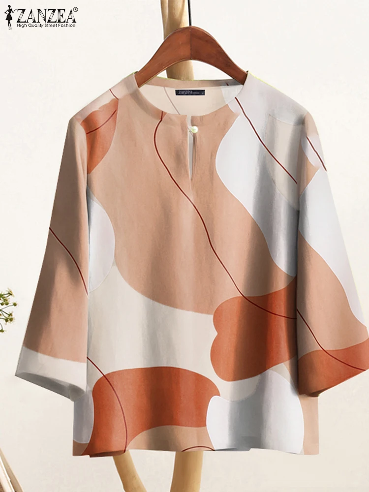 ZANZEA Summer 3/4 Sleeve Blouse Women Stylish Printed Shirt Casual O Neck Holiday Tunic Tops Female Chemise Elegant Work Blusas
ZANZEA Summer 3/4 Sleeve Blouse Women Stylish Printed Shirt Casual O Neck Holiday Tunic Tops Female Chemise Elegant Work Blusas