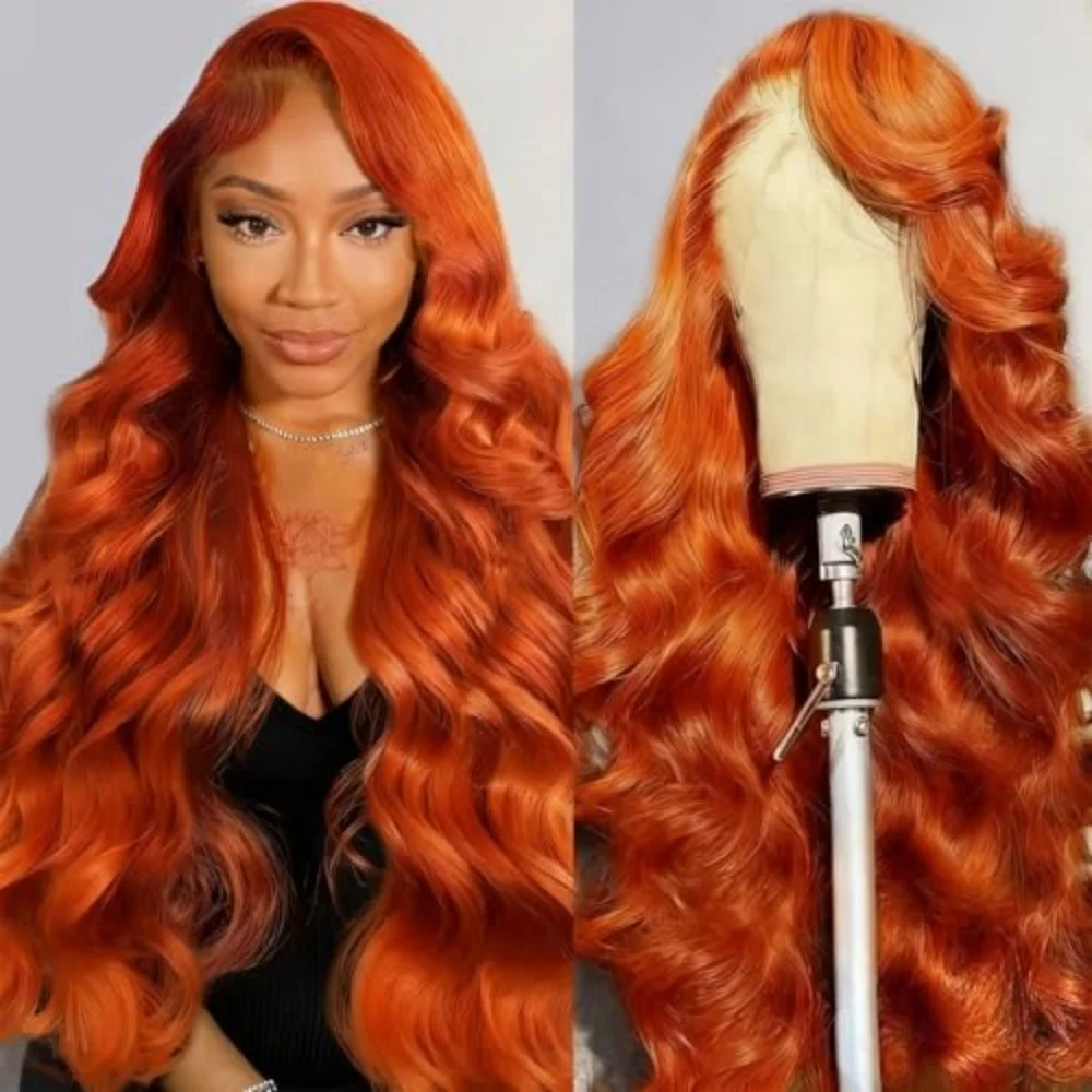 36 Inch Orange Ginger Body Wave 13x6 Lace Front Wigs Human Hair For Women 13x4 Lace Frontal Wig 350 Colored Pre Plucked Brazilia
36 Inch Orange Ginger Body Wave 13x6 Lace Front Wigs Human Hair For Women 13x4 Lace Frontal Wig 350 Colored Pre Plucked Brazilia