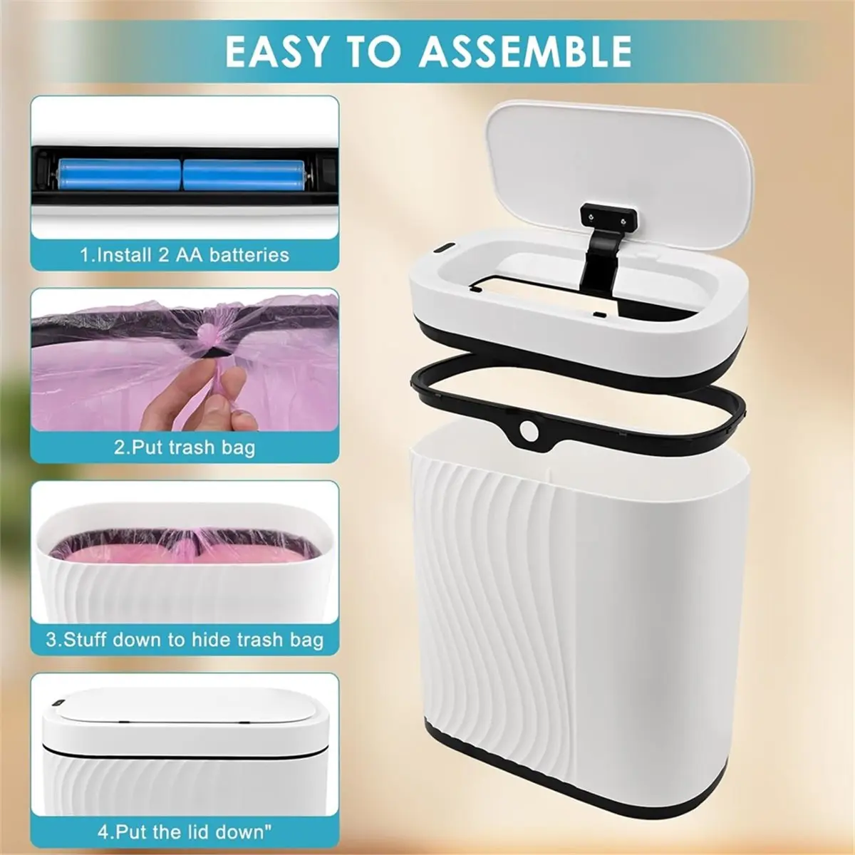【COUNTDOWN DEAL】 Sensor Bins for Kitchen, 8L Touchless Sensor Bin, Waterproof Automatic Bin with Lid, for Kitchen Bathroom
【COUNTDOWN DEAL】 Sensor Bins for Kitchen, 8L Touchless Sensor Bin, Waterproof Automatic Bin with Lid, for Kitchen Bathroom