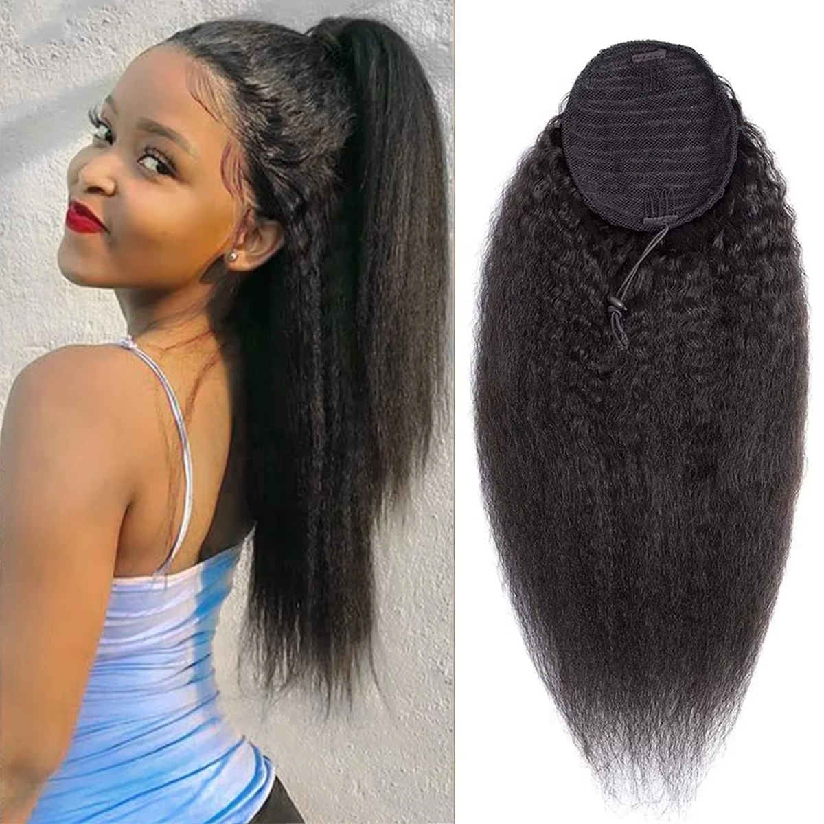Yaki Straight Drawstring Ponytail Human Hair Brazilian Clip In Hair Extensions Remy Kinky Straight Ponytail Hair
Yaki Straight Drawstring Ponytail Human Hair Brazilian Clip In Hair Extensions Remy Kinky Straight Ponytail Hair