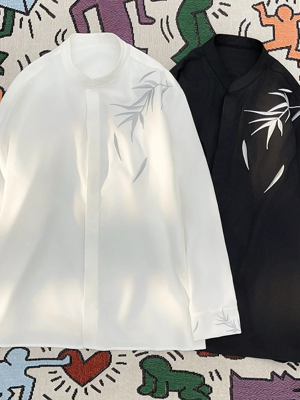 Мужская рубашка с вышивкой, воротник-стойка, в китайском стиле, весна-осень, модная, для пар, свободный крой, молодежная
Мужская рубашка с вышивкой, воротник-стойка, в китайском стиле, весна-осень, модная, для пар, свободный крой, молодежная