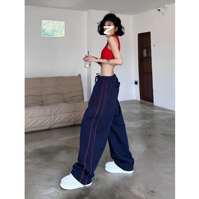Tall Women's Summer Thin American Retro Striped Sports Pants High Waist Wide Leg Casual Trousers Comfortable Walking Pants
Tall Women's Summer Thin American Retro Striped Sports Pants High Waist Wide Leg Casual Trousers Comfortable Walking Pants