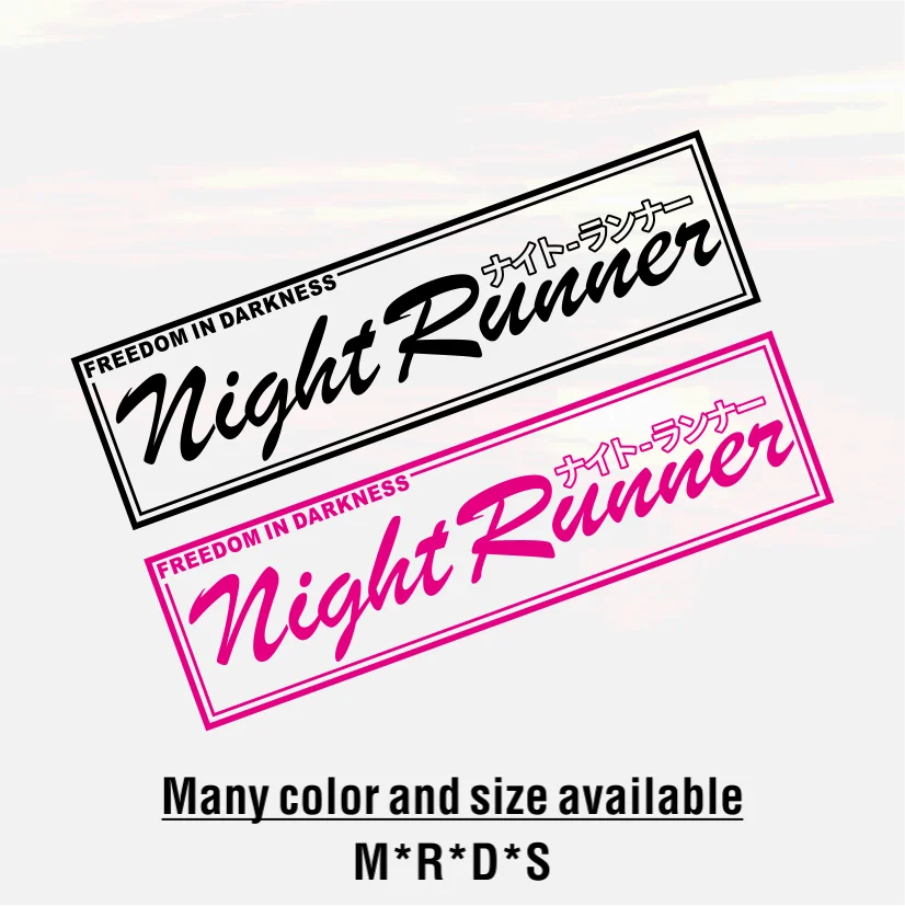 Interesting Night Runner Vinyl Car-styling Car Sticker Decal Black Silver Styling Decals Black/Sliver Reflective Car Accessories
Interesting Night Runner Vinyl Car-styling Car Sticker Decal Black Silver Styling Decals Black/Sliver Reflective Car Accessories
