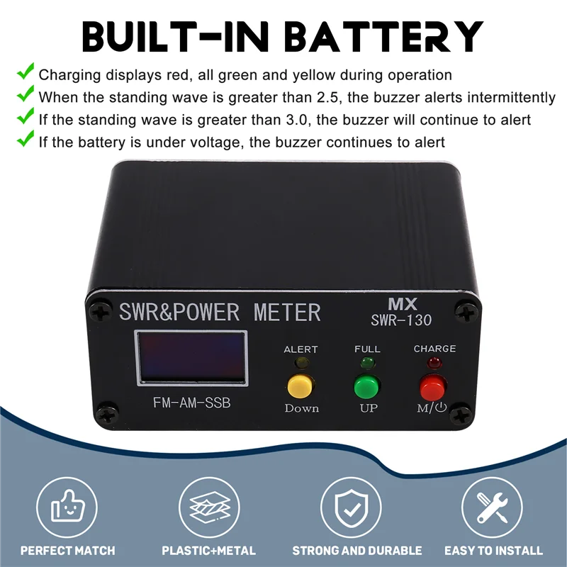 AT02-120W SWR Digital Power Standing Wave Meter 1.8-54Mhz Shortwave Meter FM AM SSB Modes Power Meter Adjustable
AT02-120W SWR Digital Power Standing Wave Meter 1.8-54Mhz Shortwave Meter FM AM SSB Modes Power Meter Adjustable