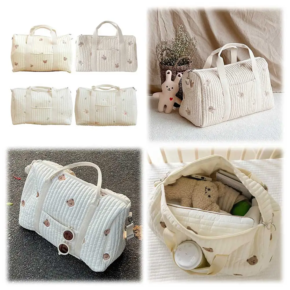 Baby Diaper Bag Embroidered Nappy Organizer Messenger Bag Cute Cartoon Shoulder Bag with Zipper Luggage Tote Bag for Travel
Baby Diaper Bag Embroidered Nappy Organizer Messenger Bag Cute Cartoon Shoulder Bag with Zipper Luggage Tote Bag for Travel
