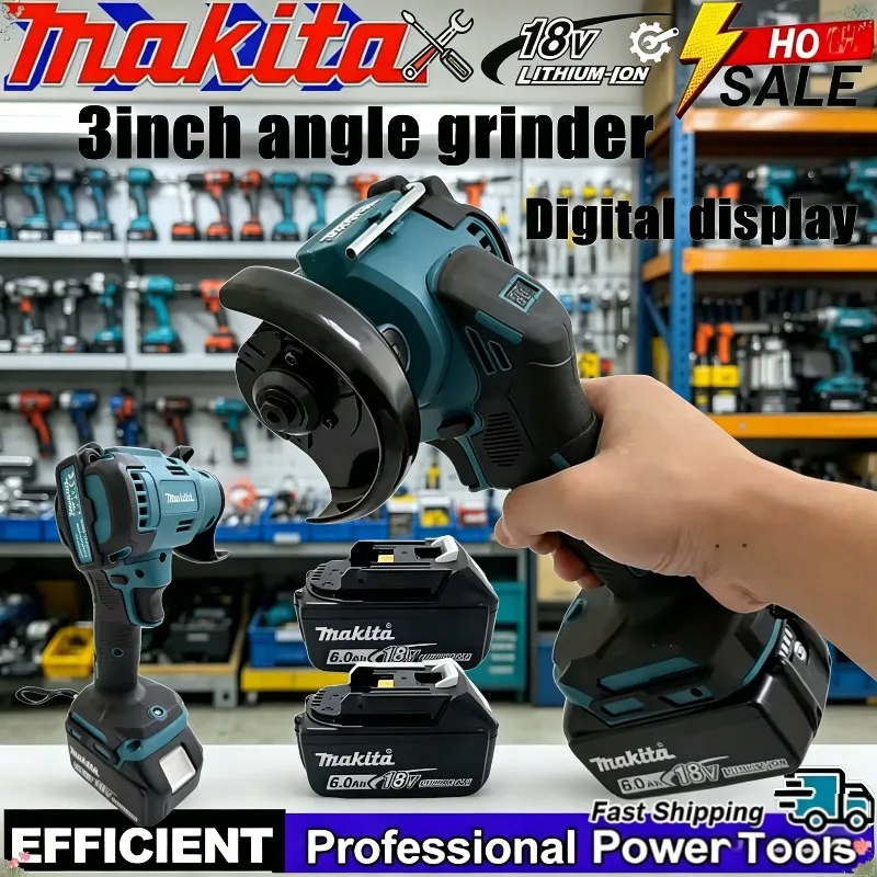 Аккумуляторная бесщеточная мини-угловая шлифмашина Makita 18В, с цифровым дисплеем, регулировкой скорости, для резки и шлифовки, портативный электроинструмент
Аккумуляторная бесщеточная мини-угловая шлифмашина Makita 18В, с цифровым дисплеем, регулировкой скорости, для резки и шлифовки, портативный электроинструмент