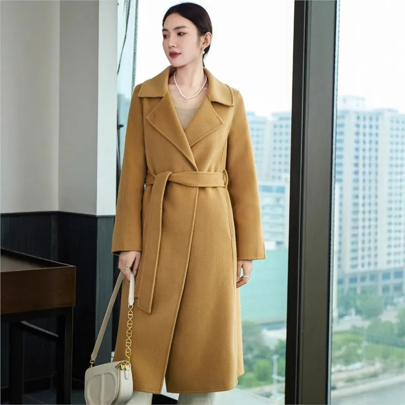 Новое женское двустороннее шерстяное пальто длиной до колен, длинное и приталенное, ветрозащитное, элегантное, для зрелых женщин.
Новое женское двустороннее шерстяное пальто длиной до колен, длинное и приталенное, ветрозащитное, элегантное, для зрелых женщин.