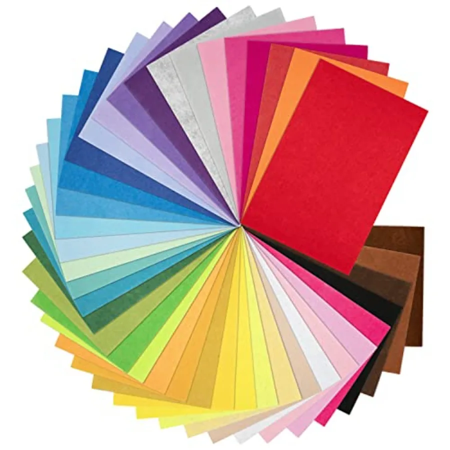 8 x 12 Inches Felt Sheets for Crafts, 40Pcs Squares Fabric Sheets, Assorted Colors Non Woven Pack, 1mm Thick, Stiff Paper for D
8 x 12 Inches Felt Sheets for Crafts, 40Pcs Squares Fabric Sheets, Assorted Colors Non Woven Pack, 1mm Thick, Stiff Paper for D