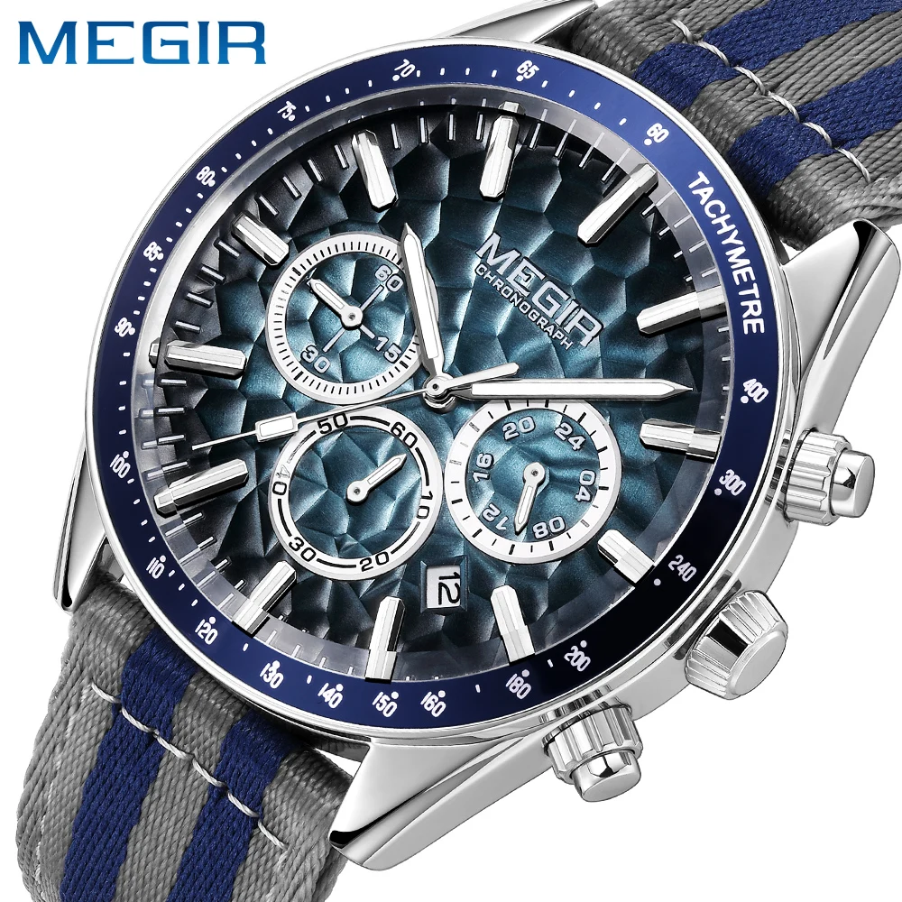 MEGIR Business Man Wristwatch Date Chronograph Waterproof Luminous Luxury Men Watch Nylon Strap Quartz Men's Watches Male
MEGIR Business Man Wristwatch Date Chronograph Waterproof Luminous Luxury Men Watch Nylon Strap Quartz Men's Watches Male