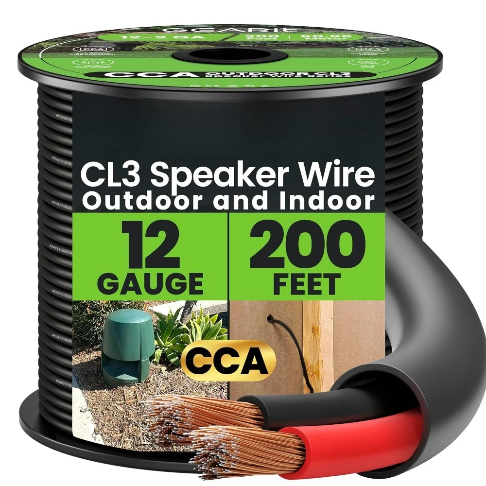 Outdoor Speaker Wire 12 Gauge 200ft CL3 Rated Direct Burial In Ground In Wall CCA
Outdoor Speaker Wire 12 Gauge 200ft CL3 Rated Direct Burial In Ground In Wall CCA