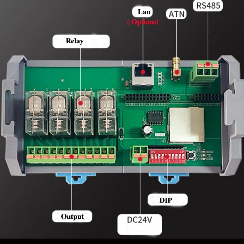 Oshangming 16/20/24 Relay Output Module with RS485/LAN DC12/24V Modbus RTU/TCP for Home Automation
Oshangming 16/20/24 Relay Output Module with RS485/LAN DC12/24V Modbus RTU/TCP for Home Automation