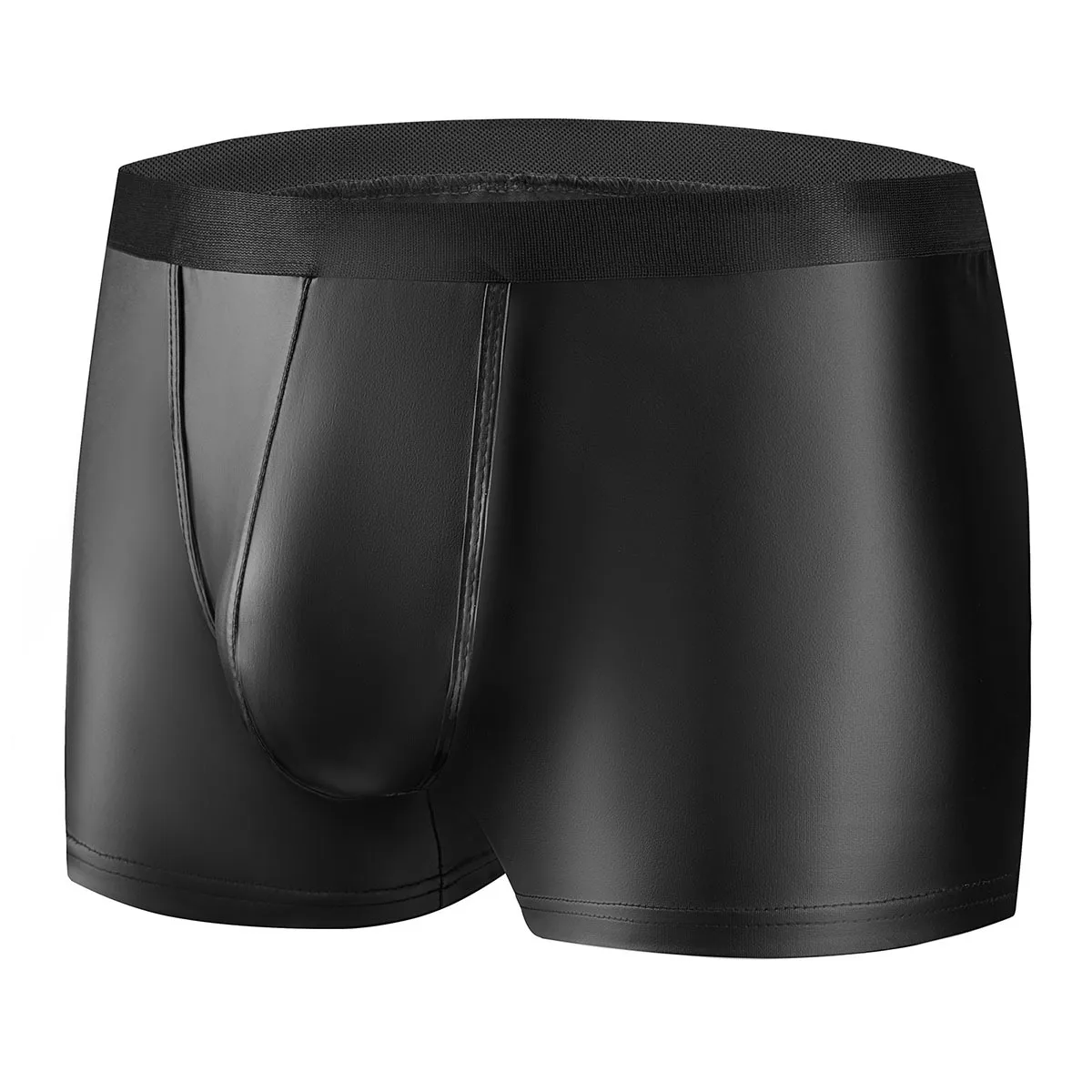 Men's Slim Fit Stretch Imitation Leather Boxer Shorts with Bugle Pouch Youth Comfortable Sports Trunk Underwear
Men's Slim Fit Stretch Imitation Leather Boxer Shorts with Bugle Pouch Youth Comfortable Sports Trunk Underwear