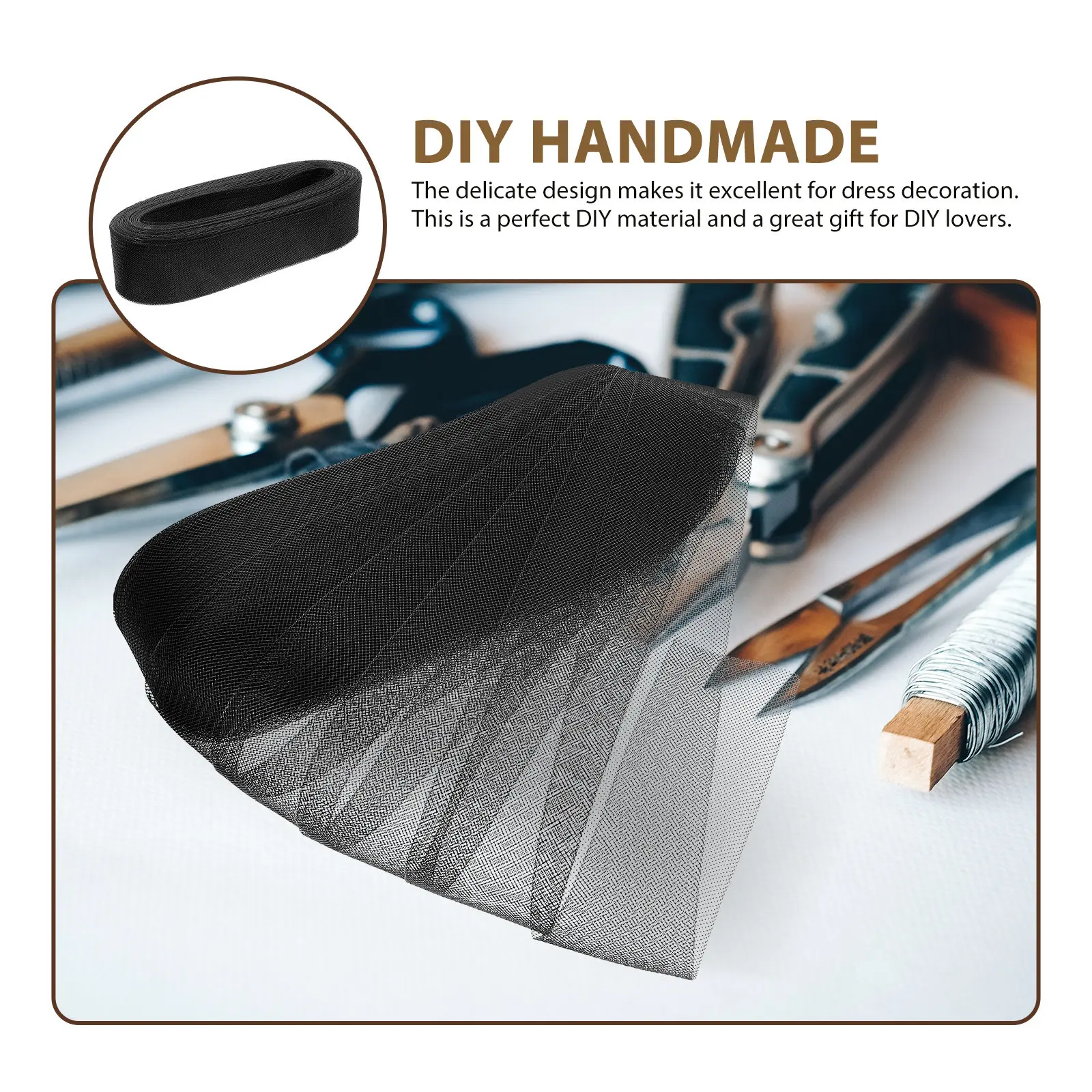 1 Roll Black Elastic Gauze Trim Fabric for DIY Dress Decoration Wedding Dance Costume Sewing Craft Clothing Accessory Handcraft
1 Roll Black Elastic Gauze Trim Fabric for DIY Dress Decoration Wedding Dance Costume Sewing Craft Clothing Accessory Handcraft