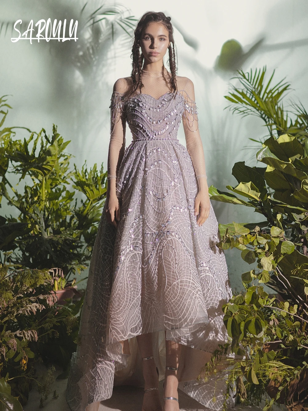Delicate Princess Sequins Evening Dress Richly A Line Cocktail Customized Women Hi-low Chic High Neck Tiered Tassel Prom Gown
Delicate Princess Sequins Evening Dress Richly A Line Cocktail Customized Women Hi-low Chic High Neck Tiered Tassel Prom Gown