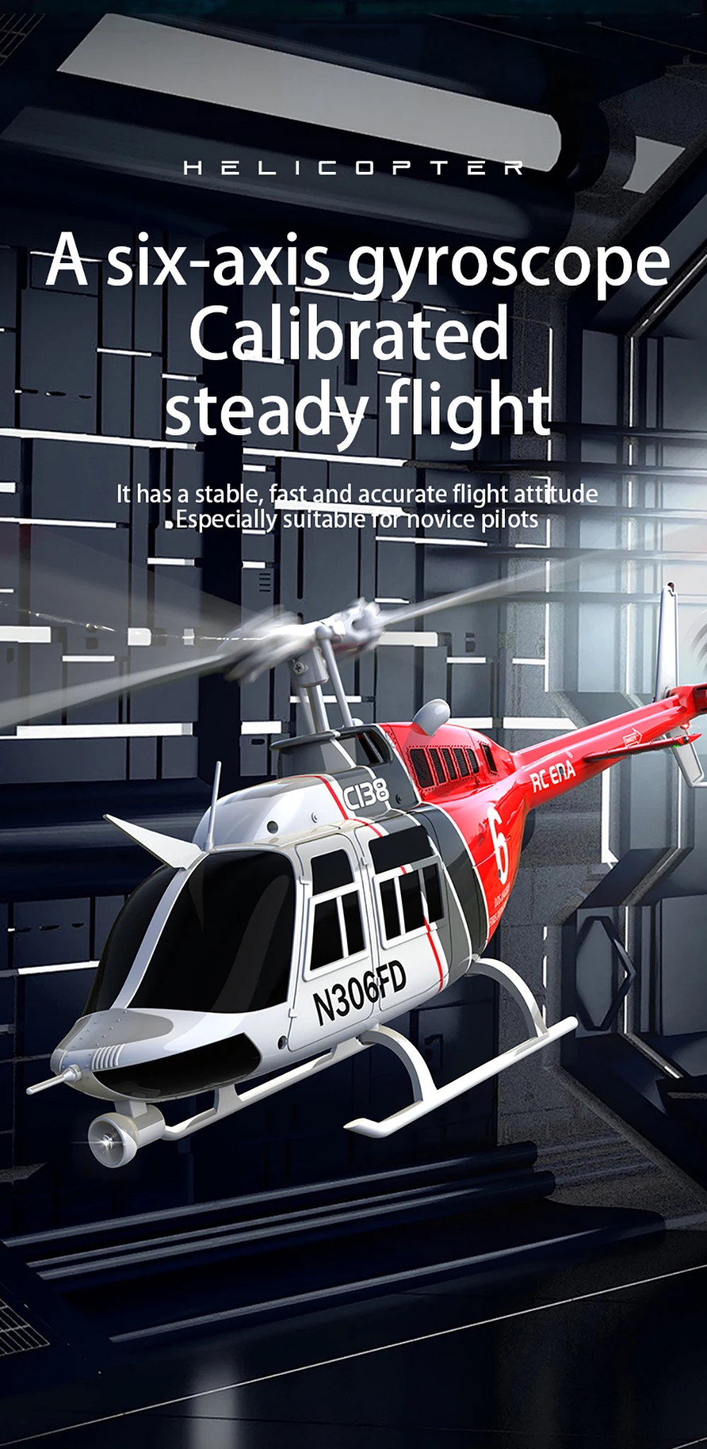 RC ERA RC Helicopter 1:33 Bell-206 Aircraft C138 6CH 12min Flight Time 6-axis Gyro Optical Flow Positioningis Remote Control
RC ERA RC Helicopter 1:33 Bell-206 Aircraft C138 6CH 12min Flight Time 6-axis Gyro Optical Flow Positioningis Remote Control