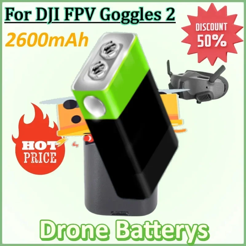 7-9V 2600mAh for DJI FPV Goggles 2 Battery Compatible Goggles 2 FPV Flight Glasses V2 Accessories Drone Batteries
7-9V 2600mAh for DJI FPV Goggles 2 Battery Compatible Goggles 2 FPV Flight Glasses V2 Accessories Drone Batteries