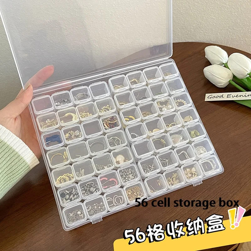 Color Clear Organizer With Cover Box Adjustable Transparent PP Storage Box 28/56 Grids Jewelry Earrings Screw Nails Accessories
Color Clear Organizer With Cover Box Adjustable Transparent PP Storage Box 28/56 Grids Jewelry Earrings Screw Nails Accessories