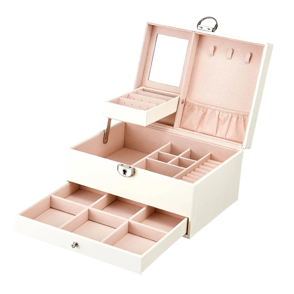 Jewelry Box Multi-layer Ornament Storage Box Large Capacity Jewelry Storage Can Multi-functional Jewelry Box White
Jewelry Box Multi-layer Ornament Storage Box Large Capacity Jewelry Storage Can Multi-functional Jewelry Box White