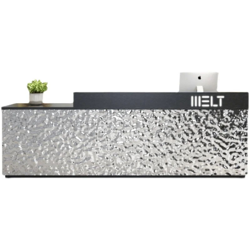Custom. shiny silver hotel counter modern design store furniture spa reception desk front beauty salon desk reception
Custom. shiny silver hotel counter modern design store furniture spa reception desk front beauty salon desk reception
