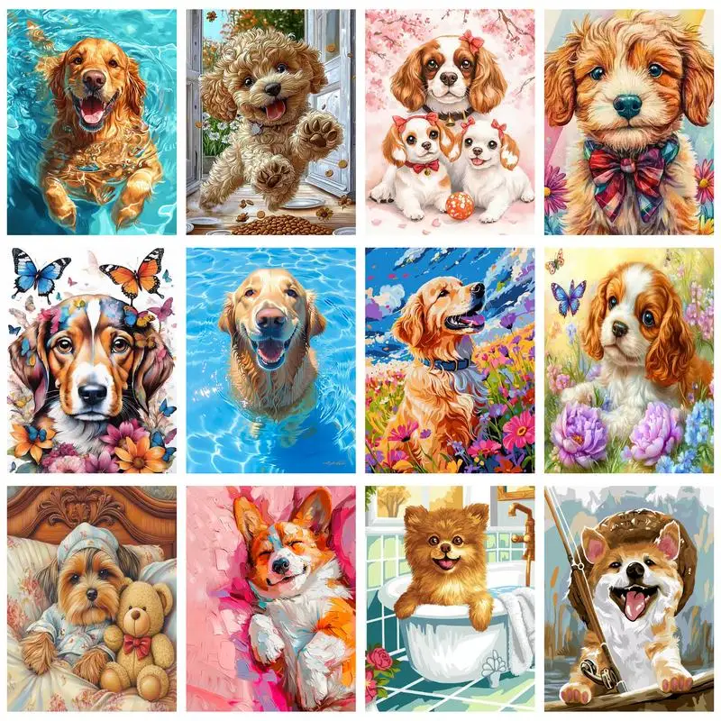 CHENISTORY Paint By Number Cute Dog Drawing On Canvas Hand Painted Painting Art Gift DIY Pictures By Numbers Kits Home Decor
CHENISTORY Paint By Number Cute Dog Drawing On Canvas Hand Painted Painting Art Gift DIY Pictures By Numbers Kits Home Decor