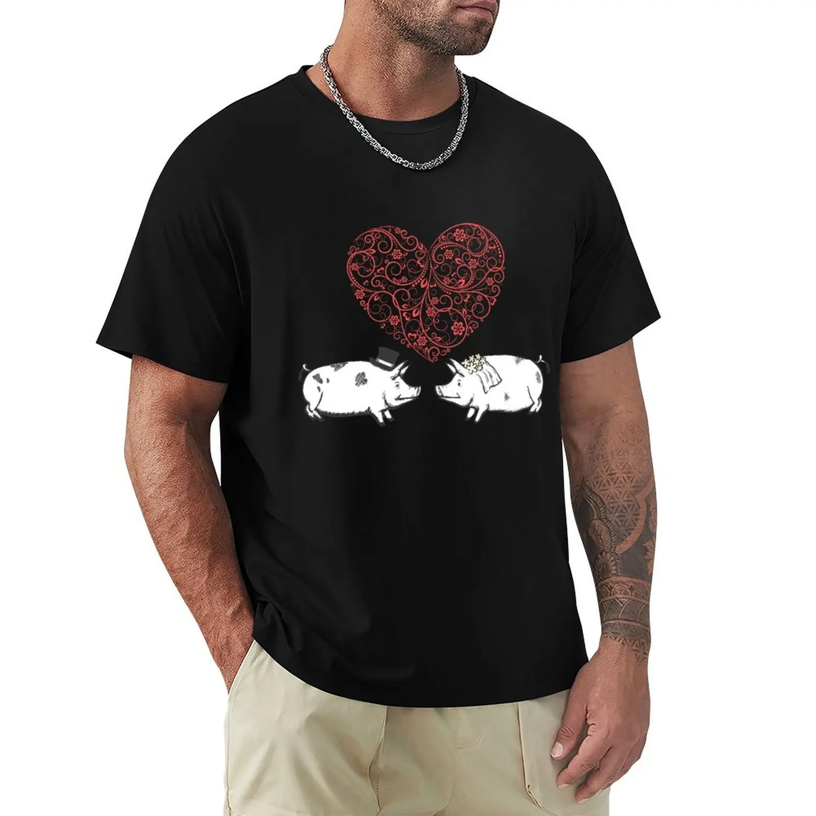 Pig Bride And Bridegroom In Love - Valentines Day Funny Design T-Shirt Clothing plus size clothes mens graphic t-shirts hip hop
Pig Bride And Bridegroom In Love - Valentines Day Funny Design T-Shirt Clothing plus size clothes mens graphic t-shirts hip hop