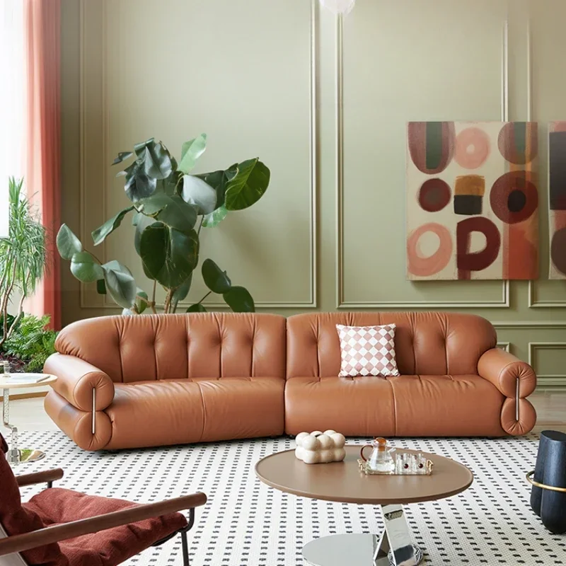 Retro Caramel LeatherLarge and Small Apartment -Seat Living Room Home First Layer Cowhide
Retro Caramel LeatherLarge and Small Apartment -Seat Living Room Home First Layer Cowhide