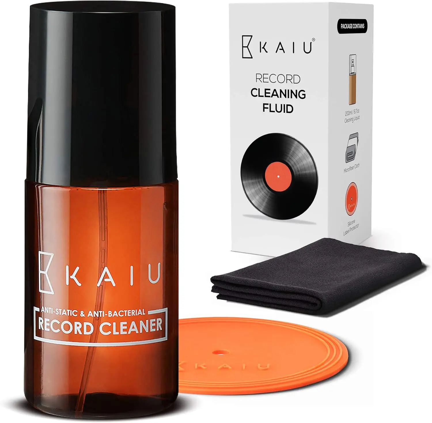 Vinyl Record Cleaning Kit: Anti-Static Spray, Silicone Label Protector & Microfiber Cloth - Remove Dust & Dirt - 3-in-1 Supplies
Vinyl Record Cleaning Kit: Anti-Static Spray, Silicone Label Protector & Microfiber Cloth - Remove Dust & Dirt - 3-in-1 Supplies