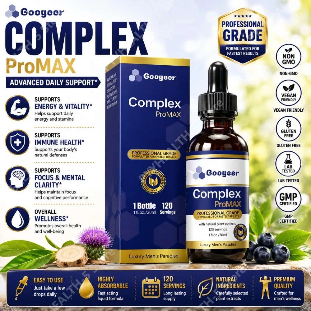 Googeer Men's Wellness Drops 100% Natural Liquid with Maca, Ginseng & L-arginine, 120 Servings 30ml
Googeer Men's Wellness Drops 100% Natural Liquid with Maca, Ginseng & L-arginine, 120 Servings 30ml