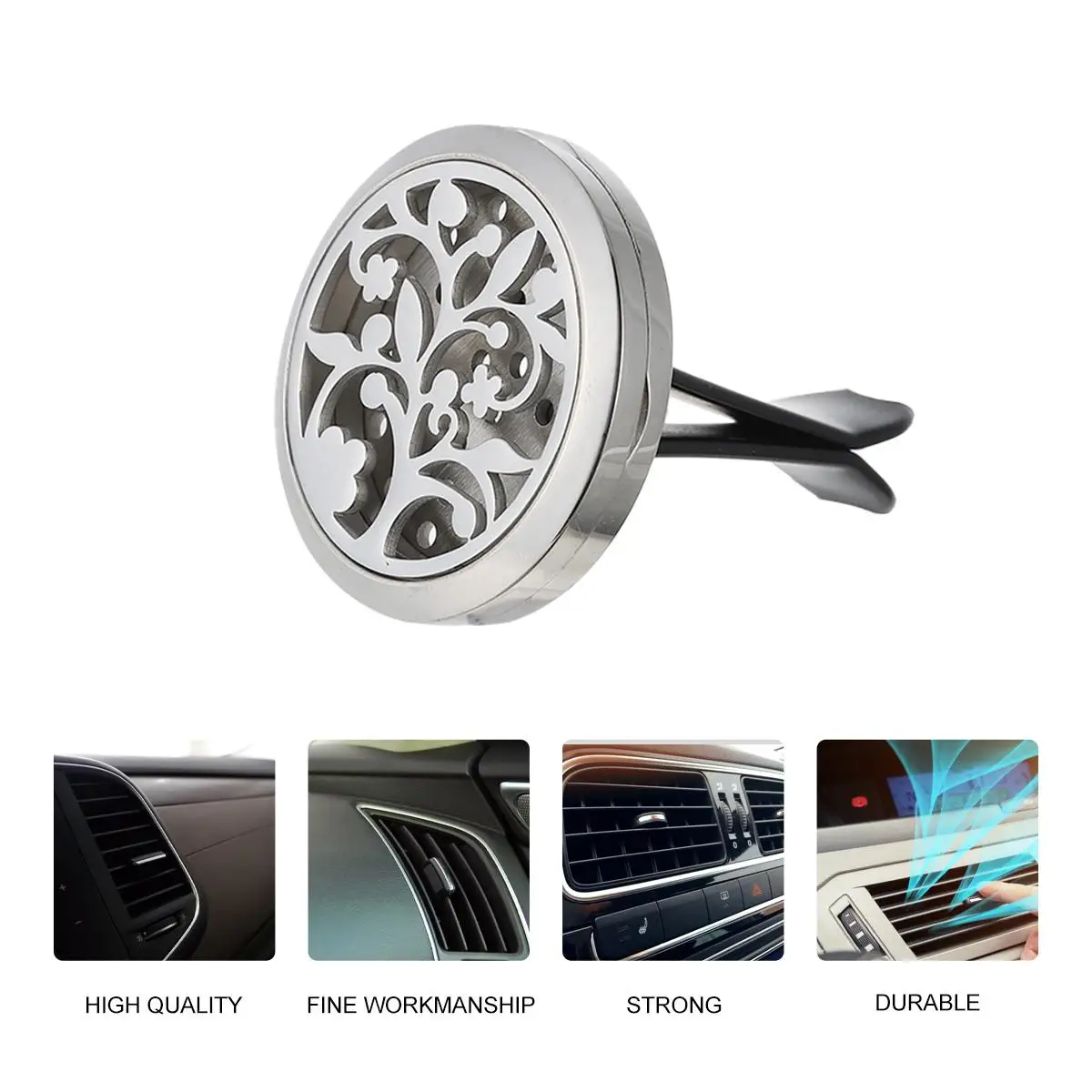 Car Aromatherapy Clip Stainless Steel Vent Diffuser Perfume Decoration Essential Oil Hollow Design Multipurpose Aromatherapy Car
Car Aromatherapy Clip Stainless Steel Vent Diffuser Perfume Decoration Essential Oil Hollow Design Multipurpose Aromatherapy Car