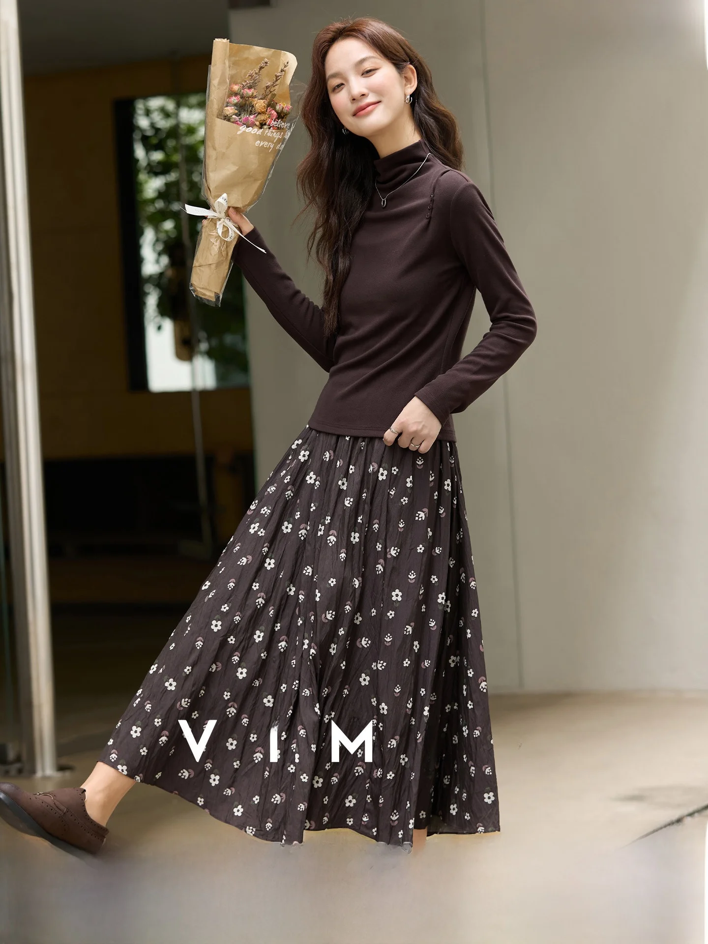 Ele Floral Print Skirt Set Women's Slim Fit Top f Length Skirt Two Piece Set Autumn New Sle Casual Wear for Ladies
Ele Floral Print Skirt Set Women's Slim Fit Top f Length Skirt Two Piece Set Autumn New Sle Casual Wear for Ladies