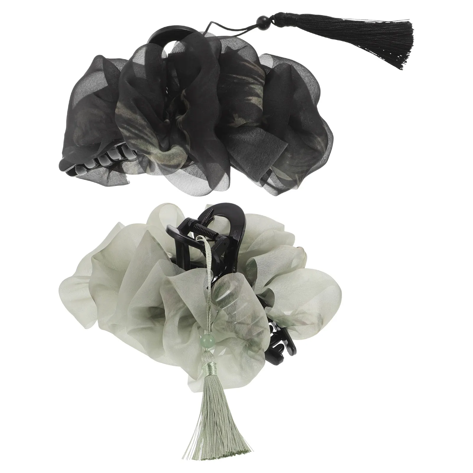 2 Pcs Tassel Mesh Claw Hair Clips Shark Bun Fine Hair Women Plastic Chinese Hairpin Lightweight Stable Hairstyle Solution Travel
2 Pcs Tassel Mesh Claw Hair Clips Shark Bun Fine Hair Women Plastic Chinese Hairpin Lightweight Stable Hairstyle Solution Travel