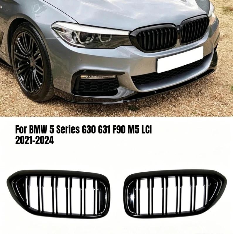Double Slat Gloss Black Split Kidney Grille For BMW 5 Series G30 G31 F90 M5 LCI 2021-2024 Front Bumper Grill Car Mod Accessory
Double Slat Gloss Black Split Kidney Grille For BMW 5 Series G30 G31 F90 M5 LCI 2021-2024 Front Bumper Grill Car Mod Accessory